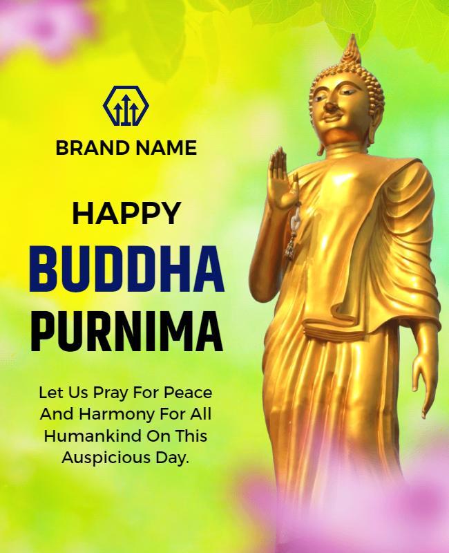 Buddha Purnima Celebration Flyer Template