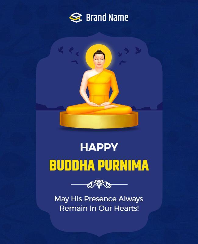 Buddha Purnima Festival Celebration Flyer Template