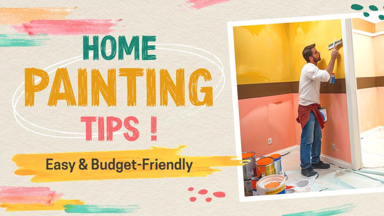 Budget-Friendly Home Painting Tips Trending YouTube Thumbnail Template