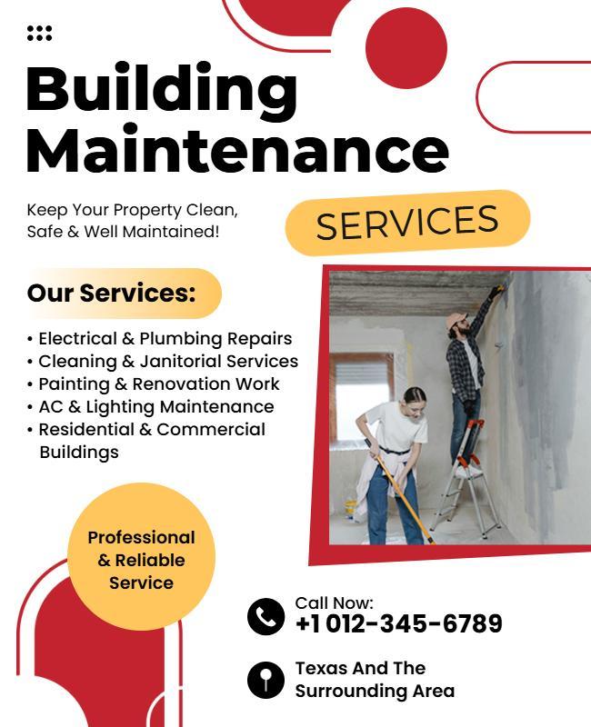 Building Maintenance Services Flyer Template