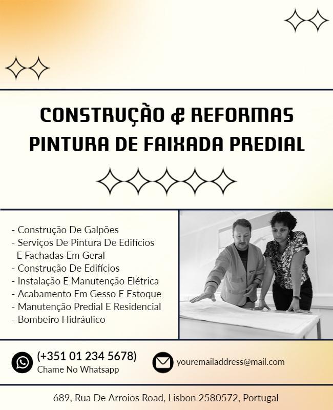 Building Renovation and Facade Painting Services Flyer Template