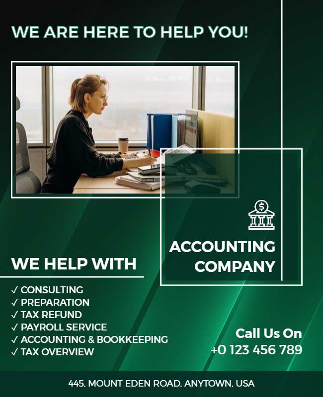 Business Accounting Company Flyer Template