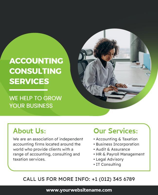 Business Accounting Consulting Services Flyer Template