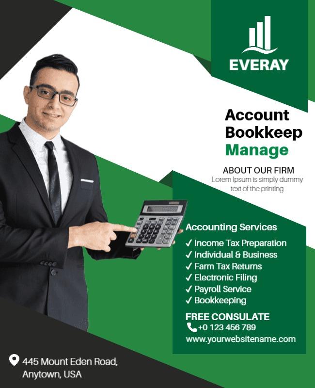 Business Accounting Services Promotional Flyer Template