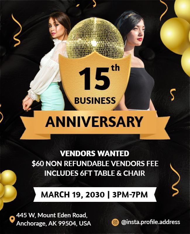 Business Anniversary Celebration Event Flyer Template