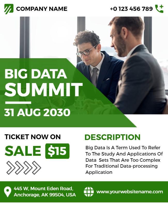 Business Big Data Summit Promotional Flyer Template