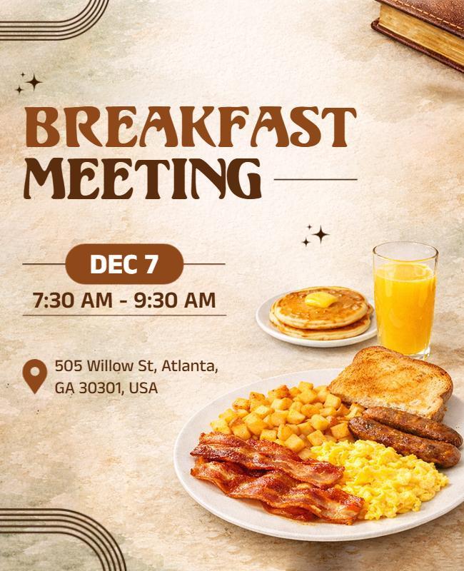 Business Breakfast Meeting Flyer Template