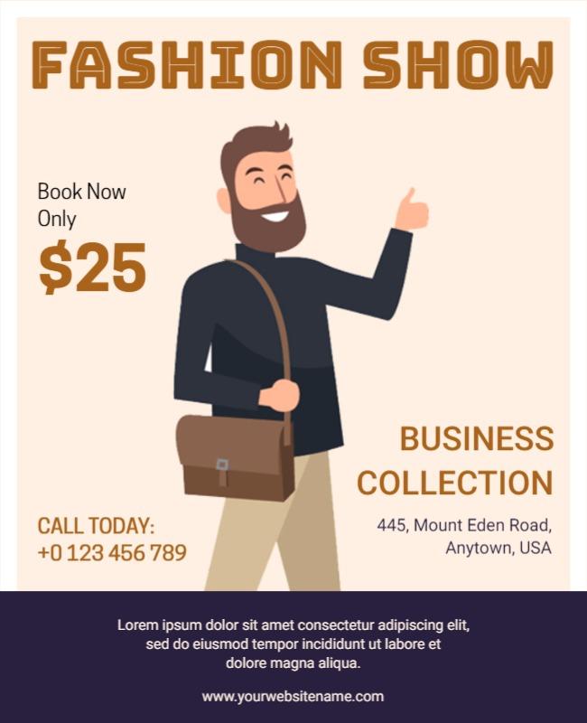 Business Collection Fashion Show Flyer Template