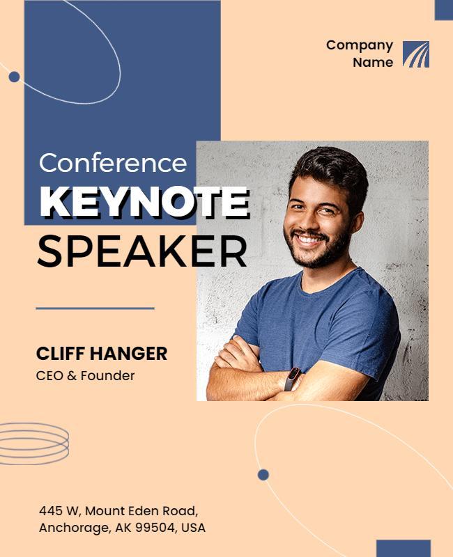 Business Conference Keynote Speaker Flyer Template