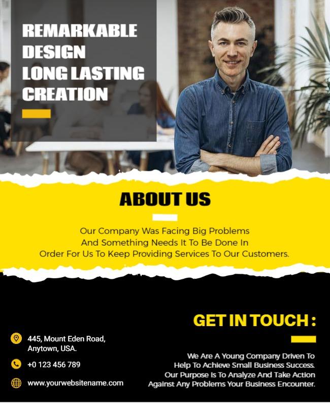 Business Consultancy Services Introduction Flyer Template