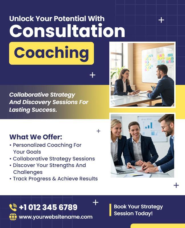 Business Consultation and Coaching Services Flyer Template