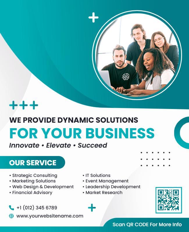 Business Consulting Service Promotion Flyer Template