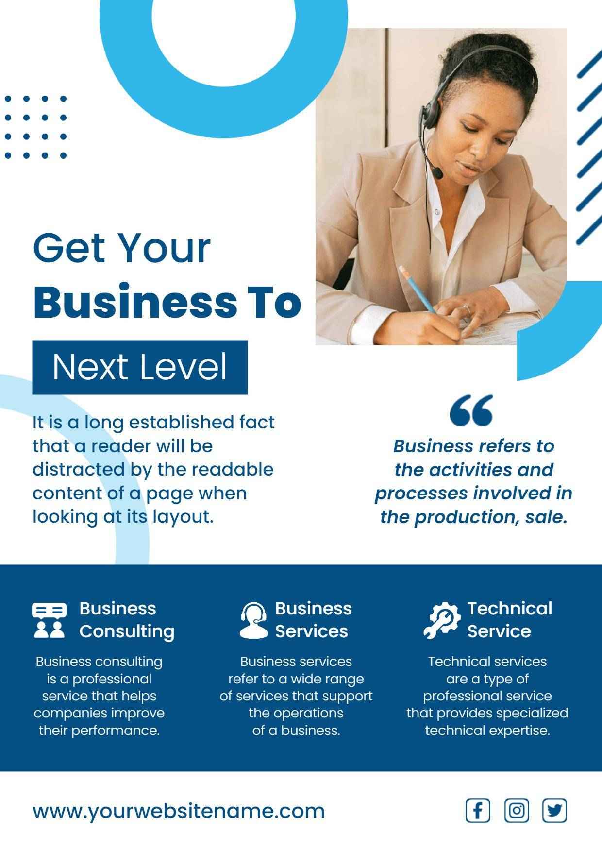 Business Consulting Services Promotion Flyer Template