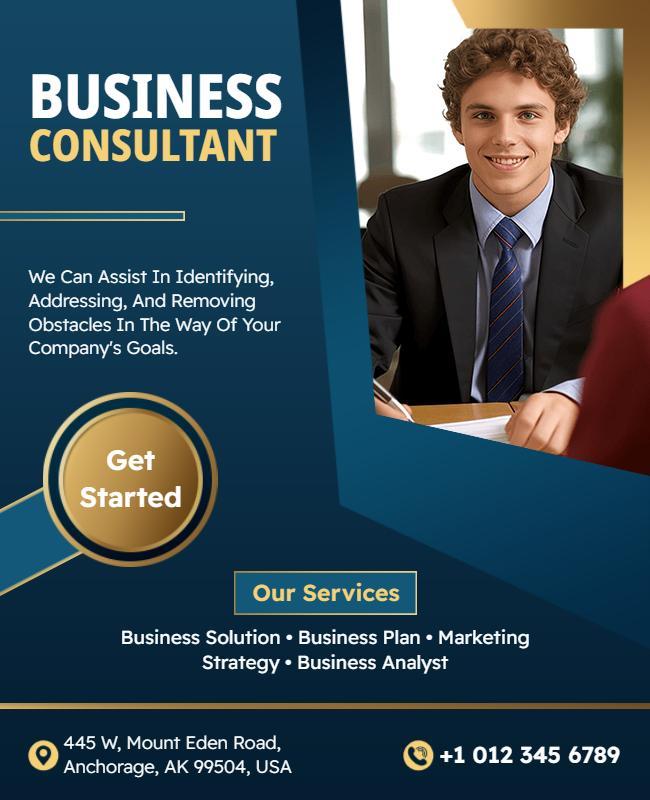 Professional Business Consultant Services Flyer Template