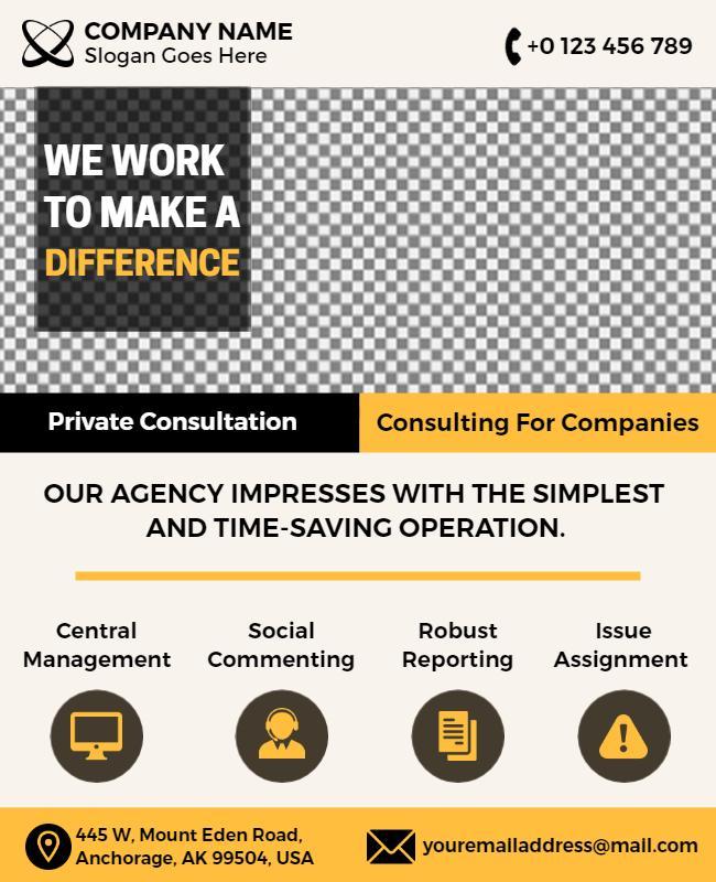 Business Consulting Services Promotional Flyer Template