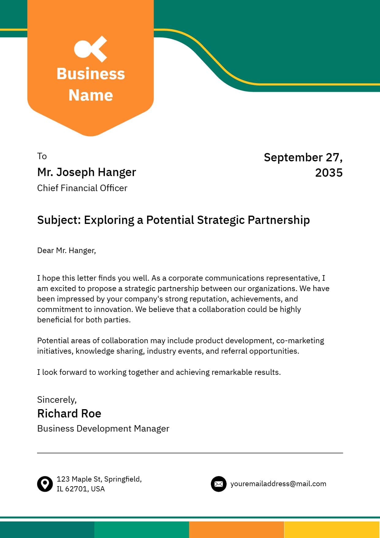 Business Development Proposal Letterhead Template