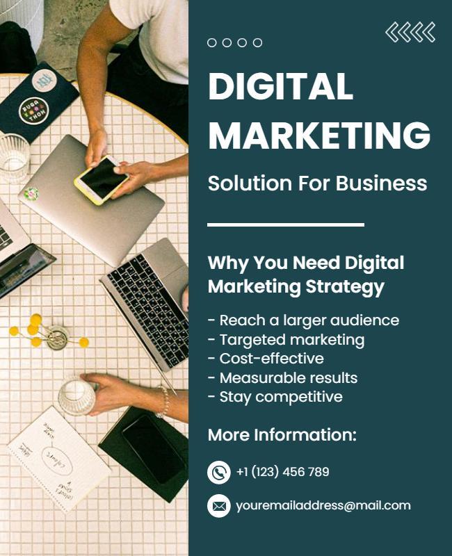 Business Digital Marketing Strategy Flyer Template