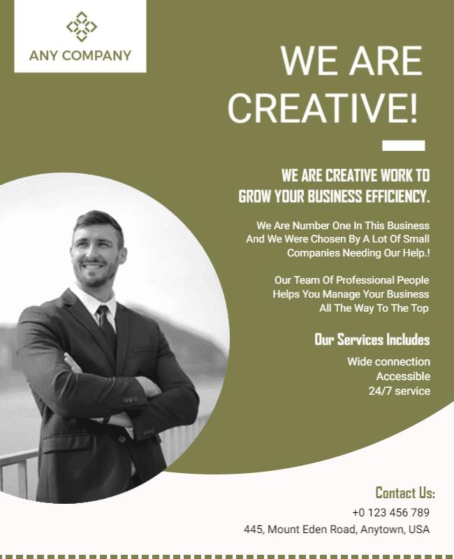 Business Efficiency Creative Services Flyer Template