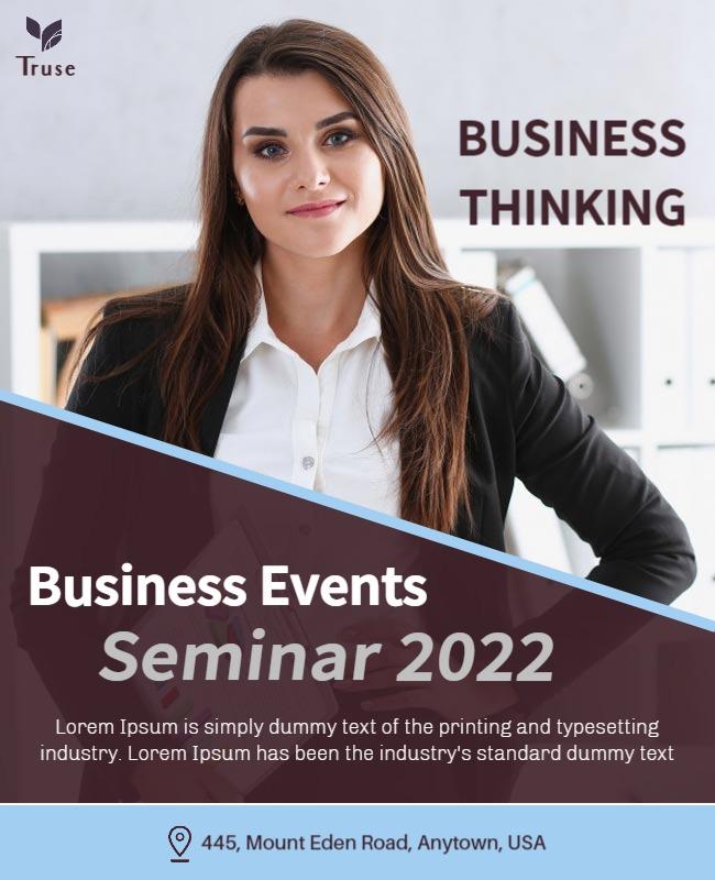 Business Events Seminar Promotional Flyer Template