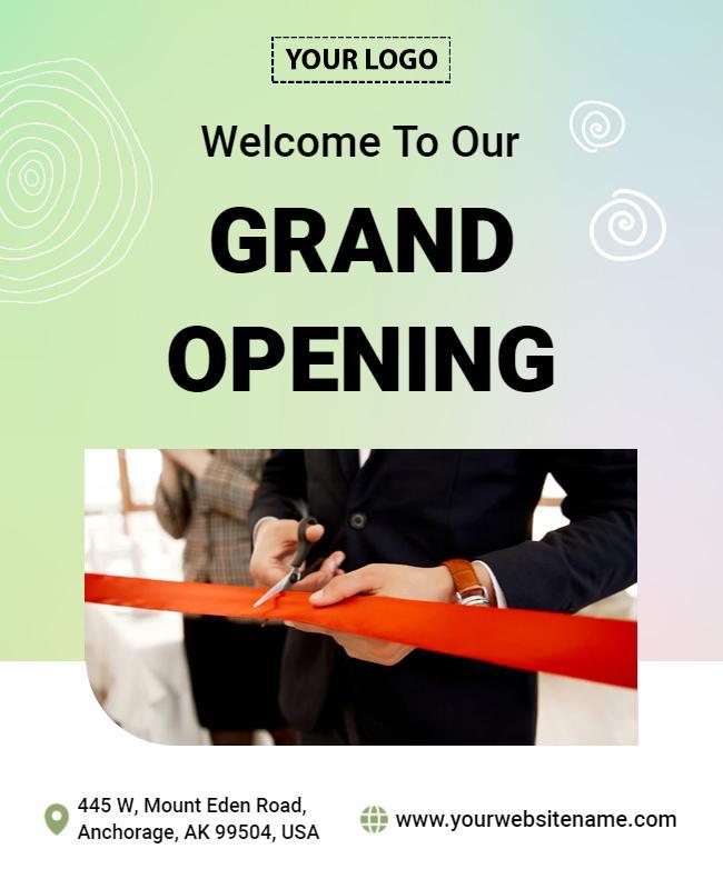 Business Grand Opening Event Announcement Flyer Template