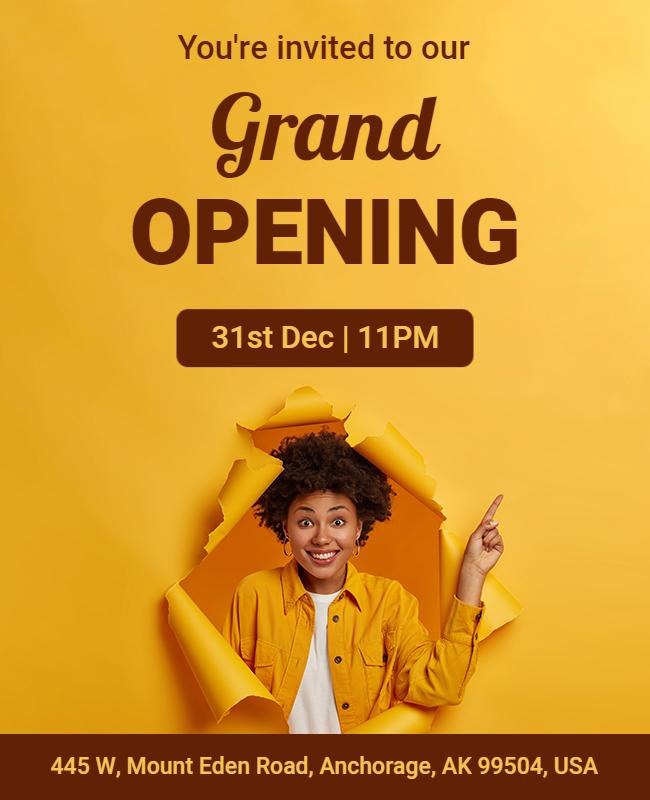 Business Grand Opening Event Flyer Template