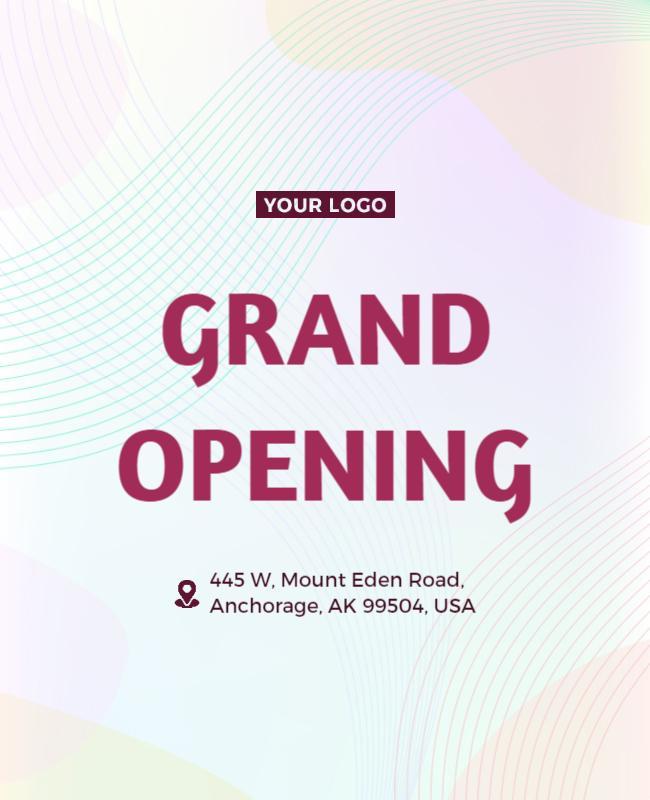 Modern Gradient Grand Opening Announcement Flyer Template