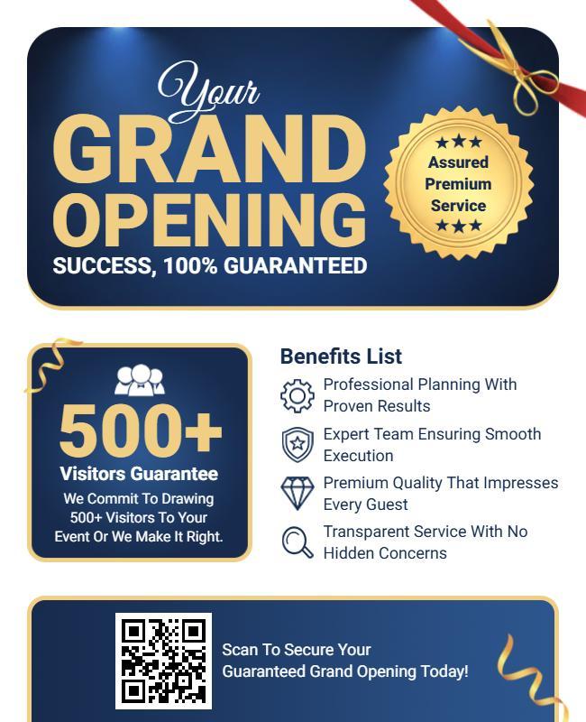 Business Grand Opening Event Promotion Flyer Template