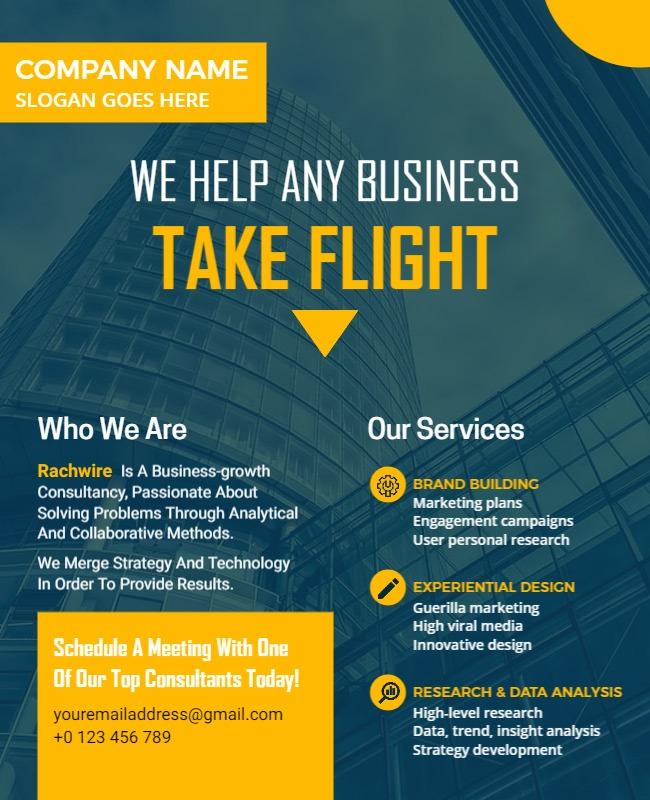 Business Growth Consultancy Service Flyer Template