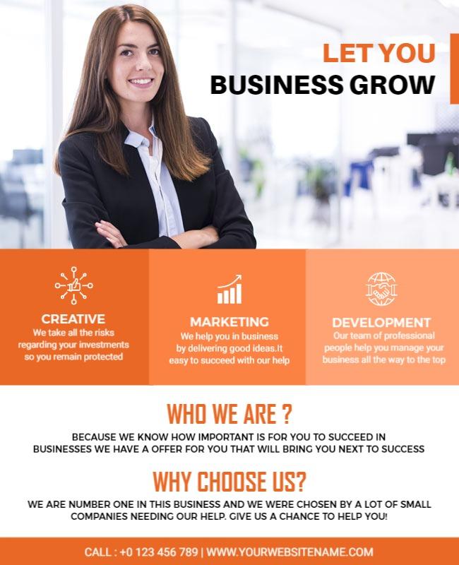 Business Growth Consulting Services Flyer Template