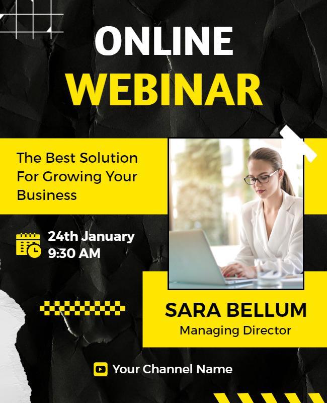 Business Growth Online Webinar Flyer Template