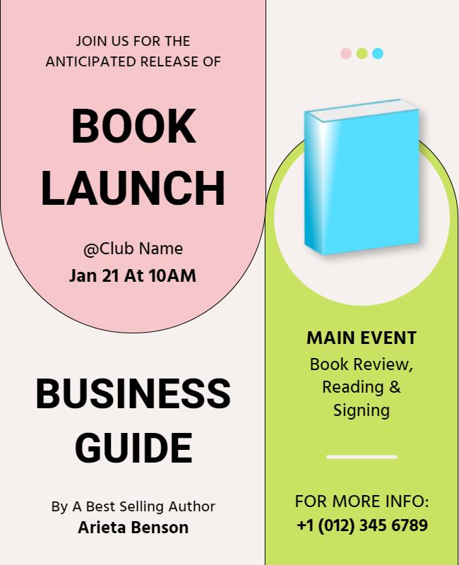 Business Guide Book Launch Event Flyer Template