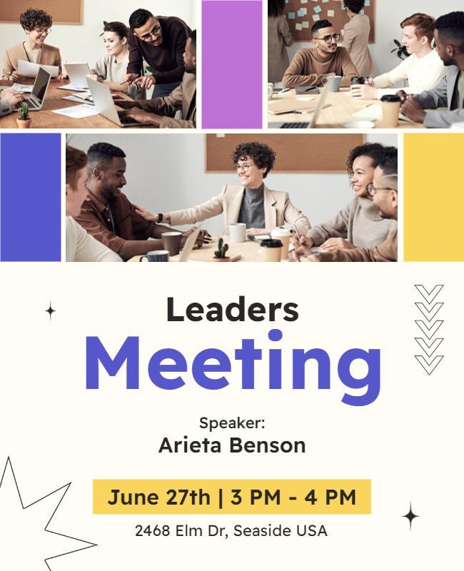 Business Leaders Meeting Event Flyer Template