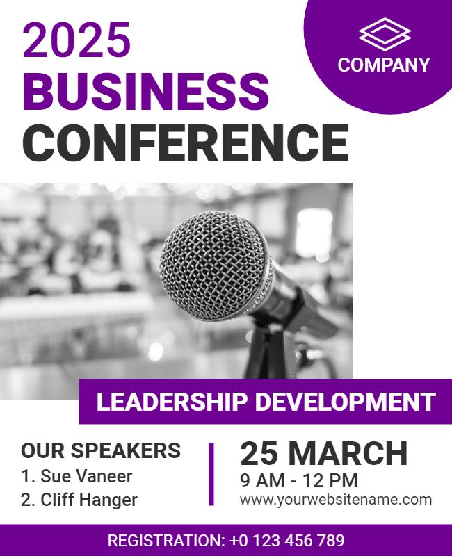 Business Leadership Development Conference Flyer Template