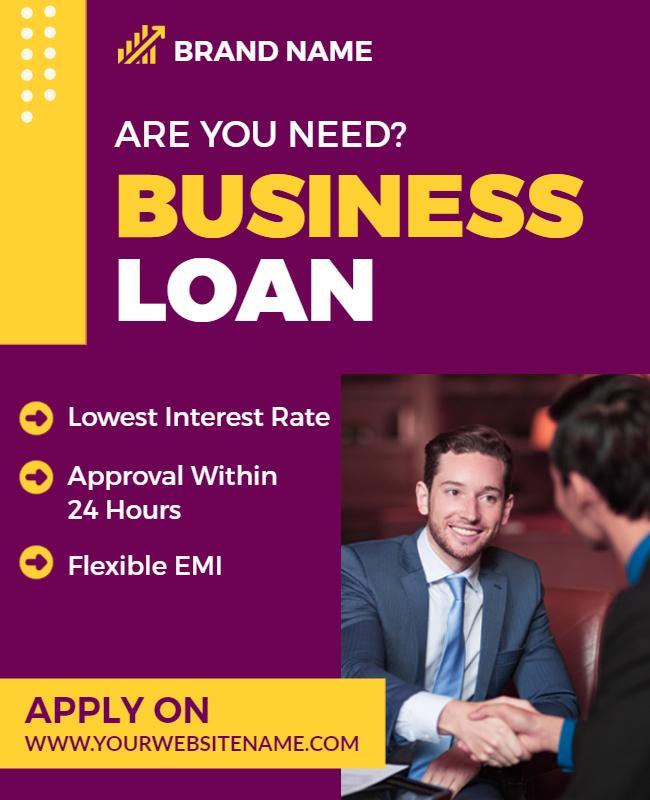 Business Loan Financial Services Flyer Template