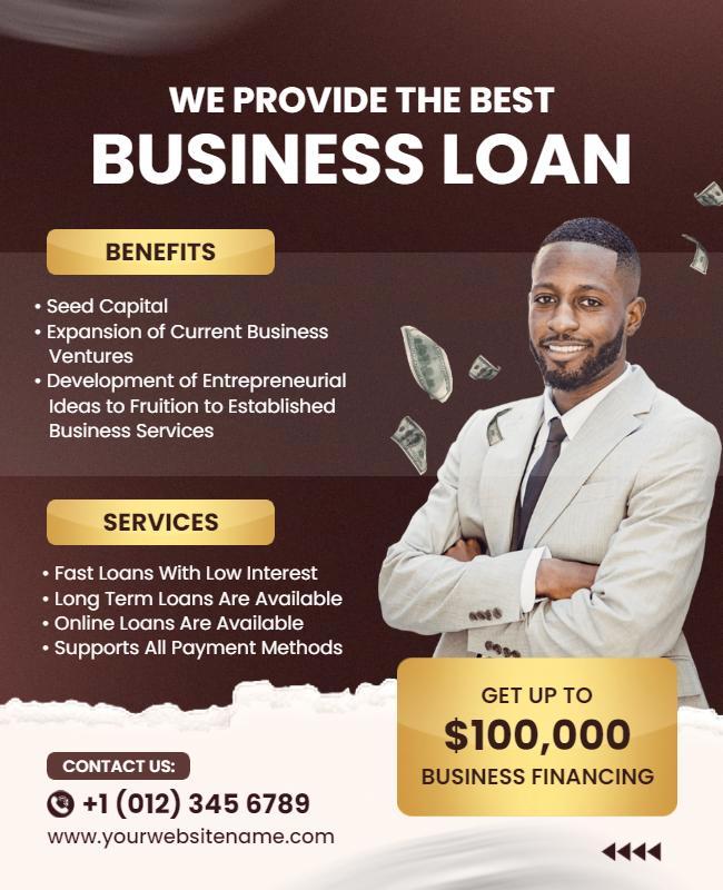 Business Loan Services Promotional Flyer Template