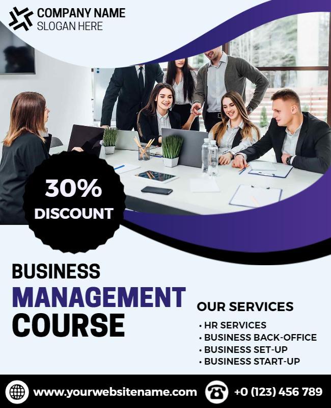 Business Management Course Promotion Flyer Template