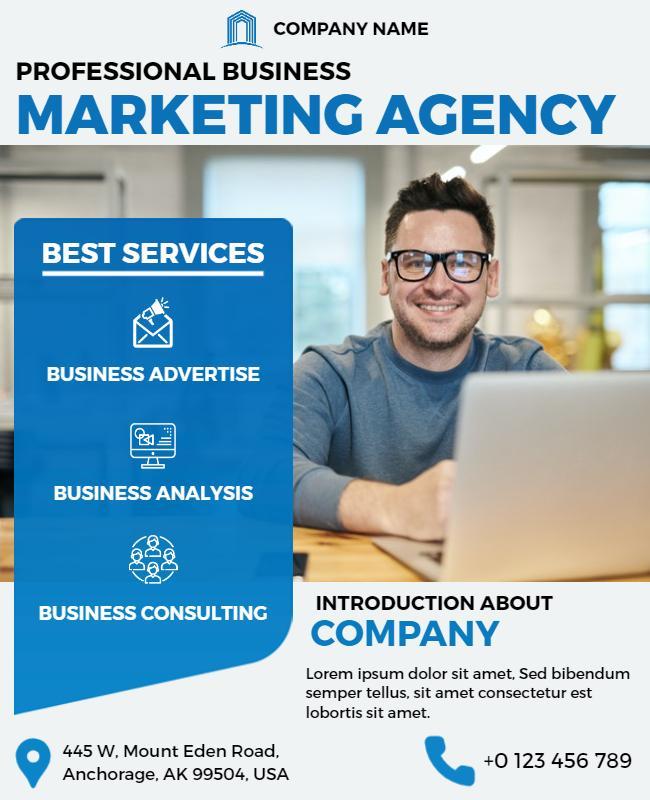 Business Marketing Agency Services Flyer Template