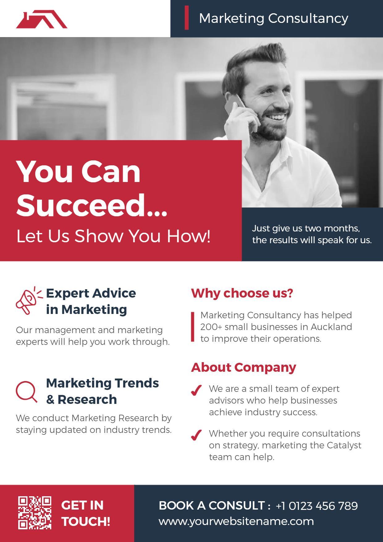 Business Marketing Consultancy Services Flyer Template