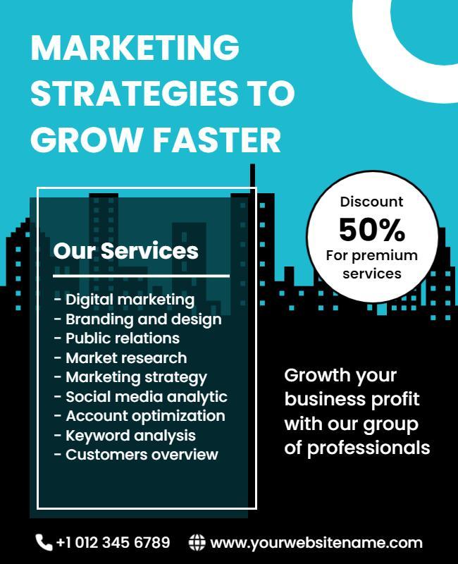 Business Marketing Services Promotion Flyer Template