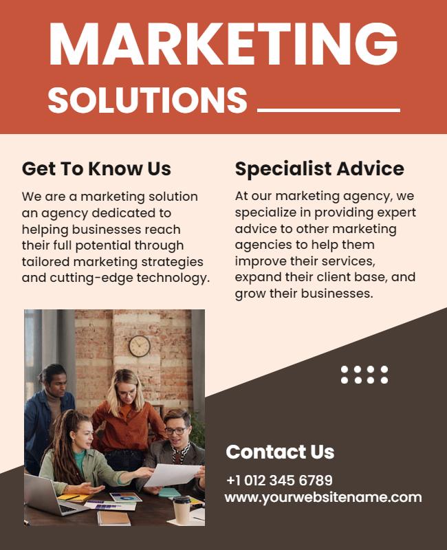 Business Marketing Solutions Agency Flyer Template