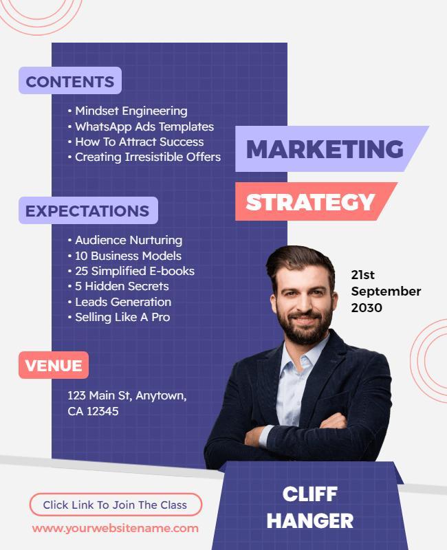 Business Marketing Strategy Workshop Flyer Template