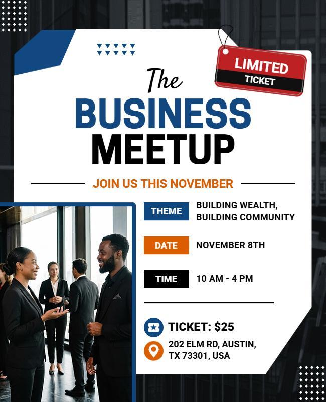 Business Meetup Event Flyer Template