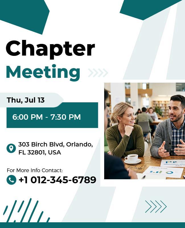 Business Networking Chapter Meeting Flyer Template