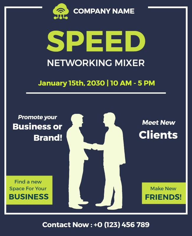 Business Networking Event Mixer Flyer Template