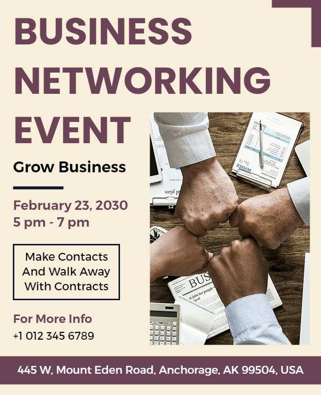 Business Networking Event Promotion Flyer Template