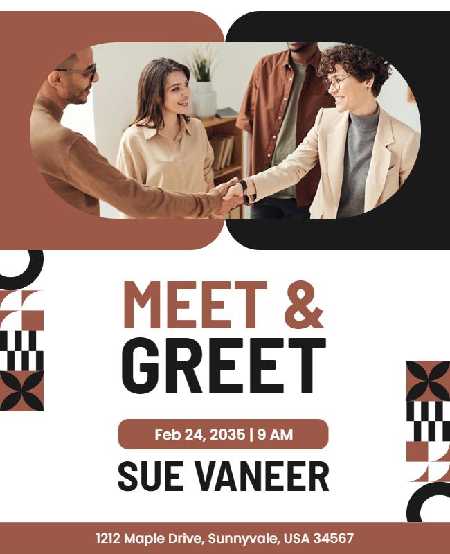 Business Networking Meet and Greet Flyer Template