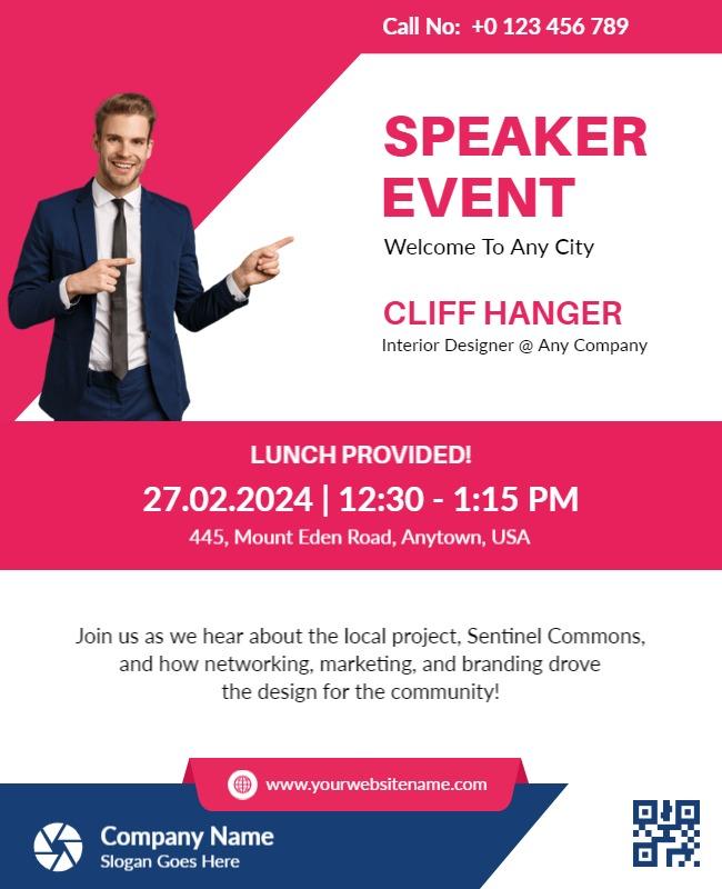 Business Networking Speaker Event Flyer Template