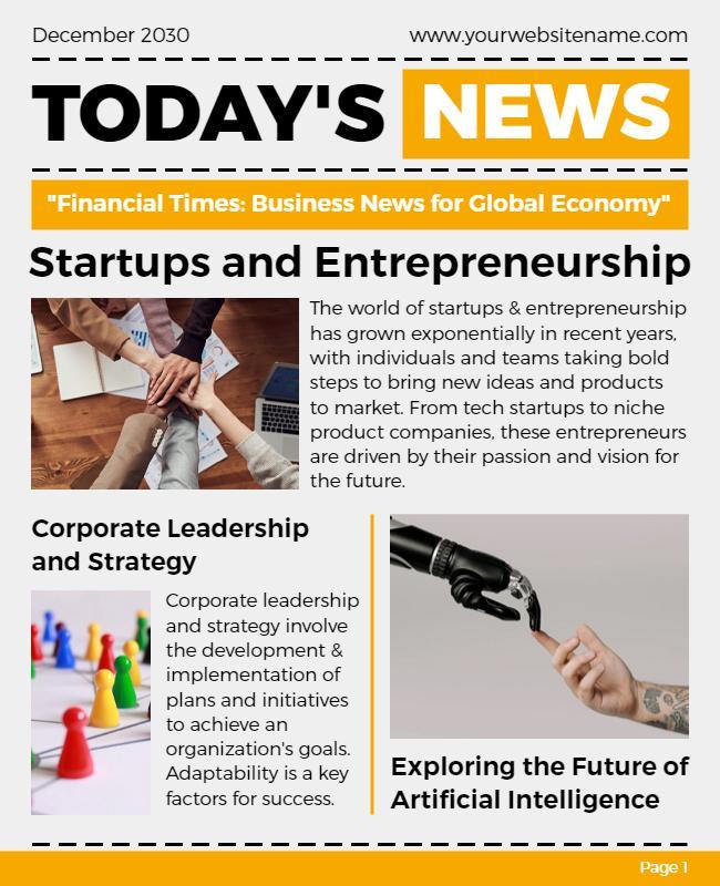 Business News and Innovation Flyer Template