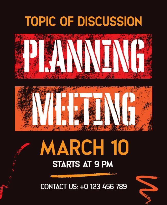 Business Planning Meeting Invitation Flyer Template