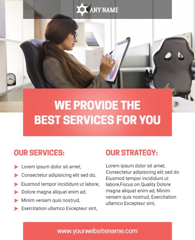 Business Services and Strategy Promotion Flyer Template